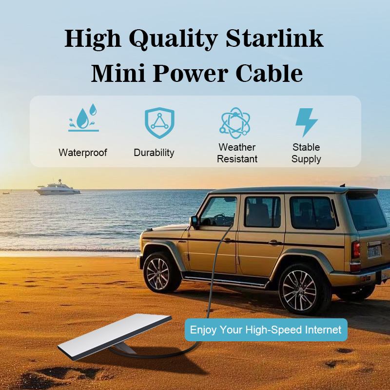 gray power Starlink Mini car adapter