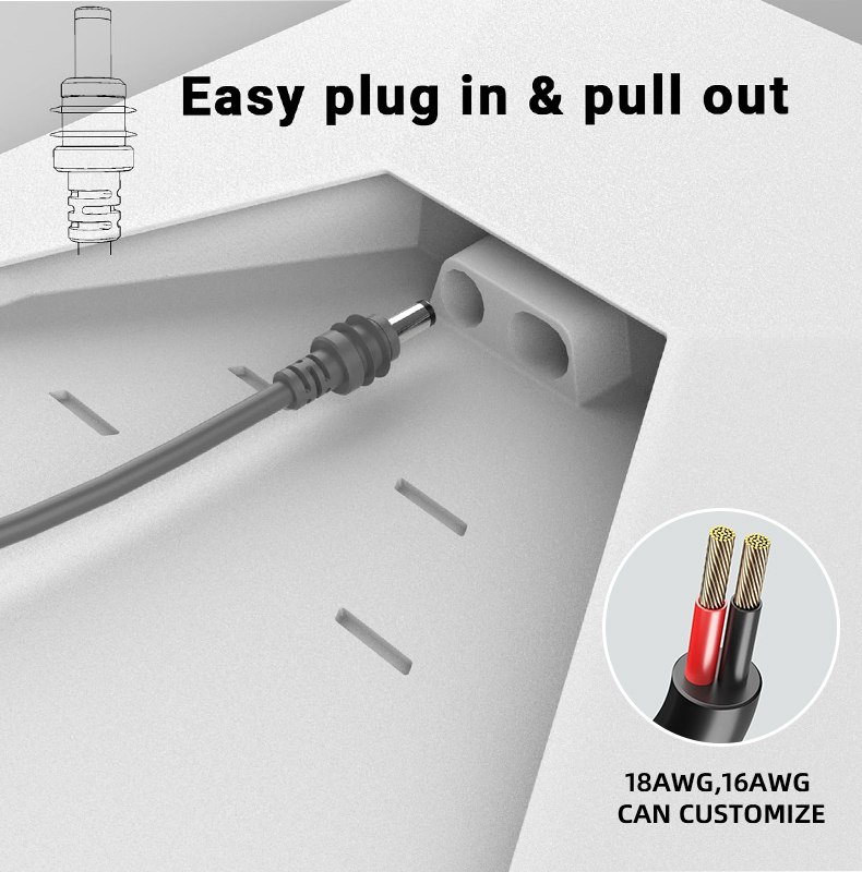easy plug in and out Starlink mini battery cables