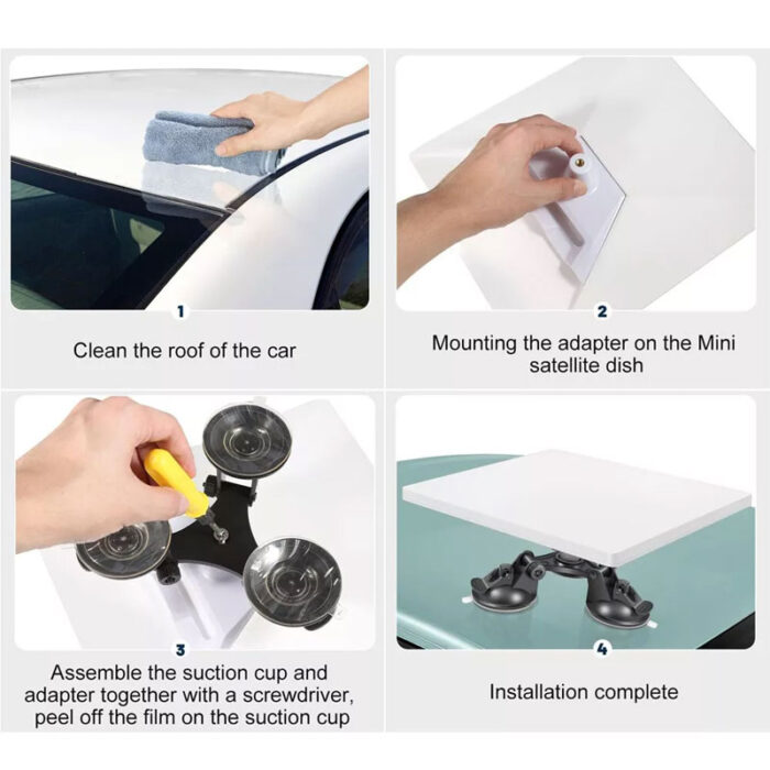 Starlink suction bracket install steps