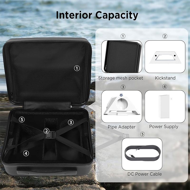 Starlink Hard Shell Bag with Handle Pocket interior capacity