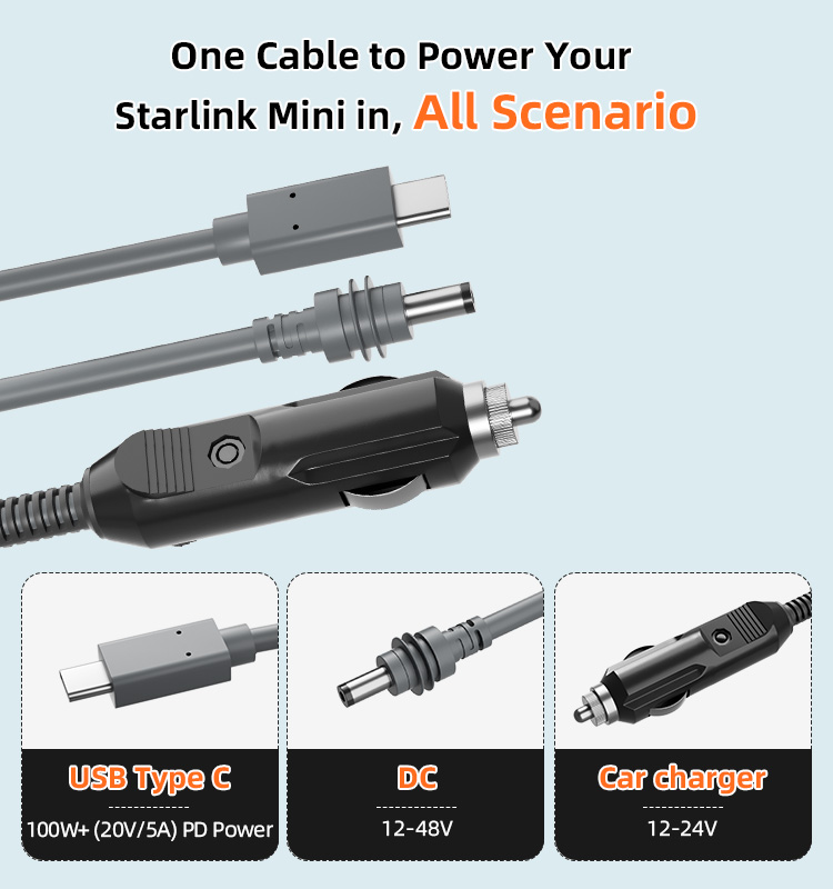 3-in-1 Starlink cable plug