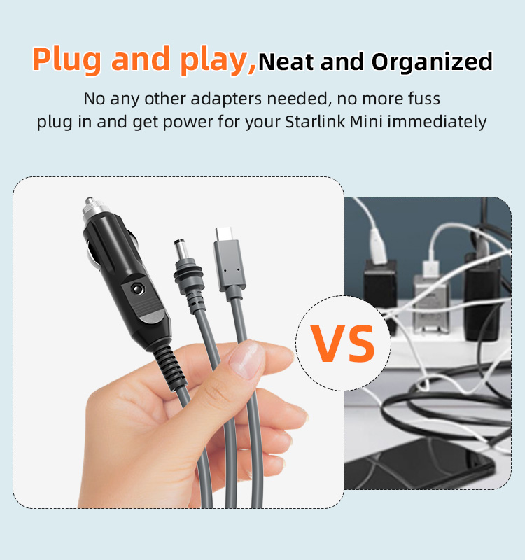 plug and play 3-in-1 Starlink cable
